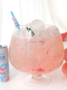 Large Capacity Glass Tea Cup with Stand for Restaurants Cold Drink Fruit Bubble Water Cup Simplicity Style Handmade Glasses