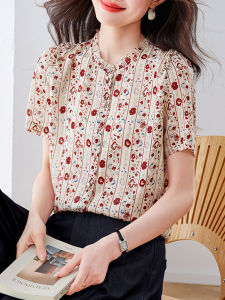 DAIXIANGFEIZI | Floral Chiffon Ladys Blouse
