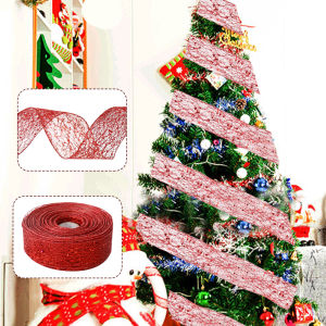 2M Hollow Christmas Ribbon Christmas Tree Decoration With Family Party Gift Package Wedding Christmas Decoration