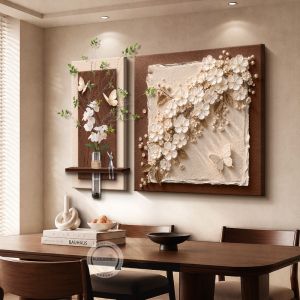 RUIBAHAO | Vintage Style 3D Carved Wall Art