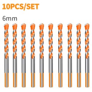 10PCS 6mm Tungsten Carbide Drill Bits Set for Electric Bench Drill Ceramic Wall Tile Marble Hole Saw Diamond Drilling Bits
