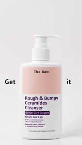 The Raw. Rough & Bumpy Ceramides Cleanser 150g | Gentle Exfoliation for Face & Body