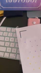 Hangul Korean Keyboard Sticker Transparent for White Off White Keyboard ONLY