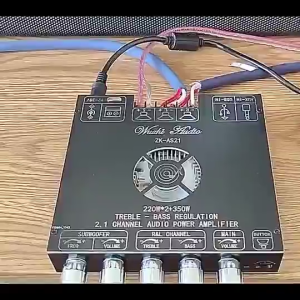 ZK-AS21 TPA3255 Bluetooth Amplifier Board 2.1 2 * 220W+350W Channel Subwoofer Theater Audio Stereo Board