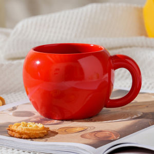 JIFANPAUL | Cute Couples Ceramic Breakfast Cup with Lid and Spoon