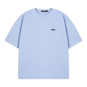 Unvesno (UN) "Pocket Left with Only One Triangle" Multi-Color Cool Feeling Fiber Basic Short Sleeve Mens T-shirt Summer Fashion Streetwear Cotton Polyester Blend round Neck