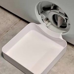 Washing Machine Drain Tray Anti-Overflow Water Catch Box for Drum Washer Cleaning Lint Drain Funnel Drip Tray Floor Protection