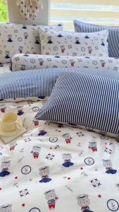 [FineLivin] [SINGLE/SUPER SINGLE] | Kids Bedsheets |100% Pure Cotton| Fitted Bedsheet/Quilt Cover[J-1]