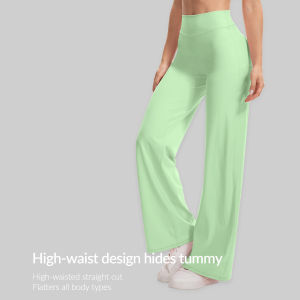 Seamless No Camel Toe High Rise Bootcut Yoga Leggings Soft Nylon Spandex Slimming Flared Pants for Gym Travel Streetwear
