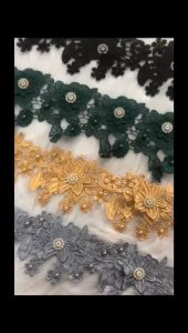 [60cm] Lace baju/ Renda baju/ Lace Meter/ Border Lace/Width Flower Pattern Chemical Laces/Embroidery Lace
