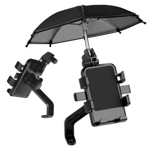 EKLEVA Motor Cycle Mobile Phone Bracket Electric Car Navigation Frame Rider Helmet Umbrella Hand Sunshade WaterProof Phone Holder