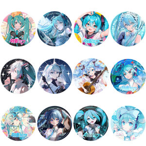 Anime Button Lapel Pin Badges Miku Iron Student Hanging Decorations Second Dimension Cartoon Collectible Buttons for Teens