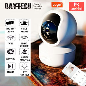 DAYTECH TUYA CCTV Camera Connect Cellphone Security Cameras Wireless IP Camera cctv camera connect to cellphone Rechargeable 720P/1080P HD Wireless IP Camera Night Vision Local Alarm TC05