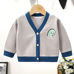 Baby Knitted Autumn Jacket 2025 Spring New Style Open Cardigan Thin Early Autumn Knitting Clothes for Boys And Girls