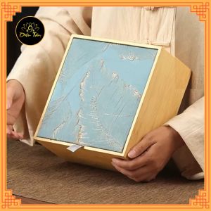 Lư điện cao cấp lư đồng xông trầm hương lư hạc xanh có hộp đựng sang trọng làm quà tặng chịu nhiệt đồ thờ cúng phong thủy - Diệu Tâm