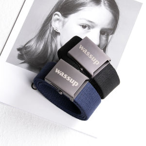 Thắt Lưng Vải Canvas Hợp Kim Thời Trang Tự Động Cho Nam Sinh Viên Thắt Lưng Da Thường Ngày Thắt Lưng Bằng Da Giả Cho Thanh Thiếu Niên