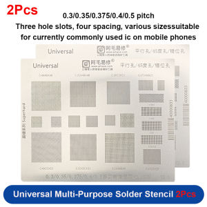 Universal Multi-Purpose Solder Stencil 0.3/0.35/0.375/0.4/0.545° Hole for Mobile Phone CPU BGA Reballing Stencil tool