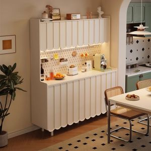 Cream Style Solid Wood Home Sideboard
