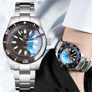 Tandorio 41mm 62MAS Black Gray Dial NH35A Automatic 300M Diving Mens Watch Ceramic Bezel Green Lume Bow Sapphire Glass