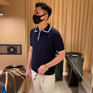 Áo Thun Polo Nam Tay Ngắn Cao Cấp Kiểu Pháp Thời Trang Công Sở Mùa Hè Mới Áo Thun Cổ Polo Nam Ôm Vừa Vặn Chất Liệu Polyester