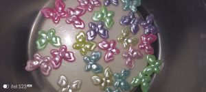 Manik/ monte model kupu kupu mengkilap warna mix