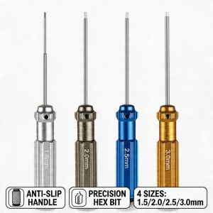 1PC RC Tools Hexagonal Screwdriver  Hardened Titanium Plated 1 Piece 1.5 2.0 2.5 3.0mm Screwdriver for Helicopter Toys