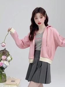HEYINI | Áo Khoác Hoodie Zipper Dài Tay Form Rộng