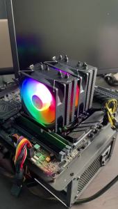 Quạt Tản Nhiệt CPU RGB 6 Ống Dẫn Nhiệt Siêu Yên Tĩnh Dành Cho LGA1700 1200 115X 2011 1366 X79 775 AMD AM4 AM5 - Tản Nhiệt Tháp Với 7 Cánh Quạt