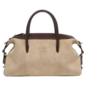 Jonbag | Vintage Top Grain Leather Patchwork Soft Pouch Boston Bag
