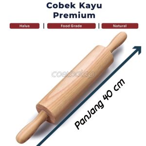 Rolling Pin Kayu Aesthetic Kualitas Terbaik Alat Adonan Kue Anti Jamur