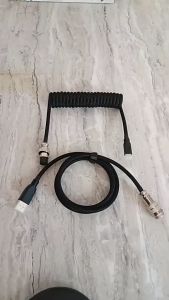 [Shipped within 1 day]  ZIFRIEND Braided Coiling Mechanical Keyboard Aviation Connector Type-C USB Spring Cable