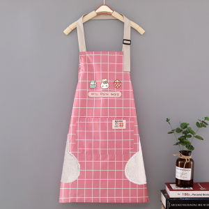Adorable Korean Style Waterproof Oil-Proof Apron Adjustable Shoulder Strap for Men Restaurant Kitchen Home Use Popular Model