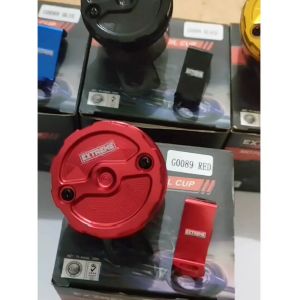 Tabung Minyak Rem Extreme Tabung Big Smoke Tutup Cnc + Breket + Selang Universal Rem Depan Dan Rem Belakang