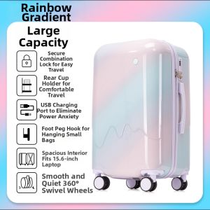 Gradual Color Dessert Style Luggage Durable High Capacity Lock