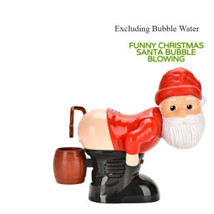 Funny Christmas Santa Claus Bubble Blower Creative Santa Claus Bubble Machine Electric Bubble Blower With Music Lights Xmas Kids