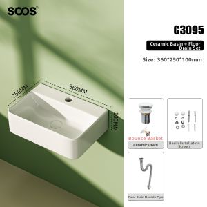 soos | Small Size Mini Ceramic Wall-Mounted Sink