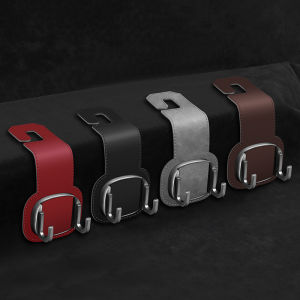 ตะขอพนักพิงศีรษะติดรถโตโยต้าตะขออัลลอยด์ที่ใส่ของติดเบาะรถ Napa Leather สำหรับ Camry โคโรลล่า Vios Hilux Innova Avanza Yaris Avalon