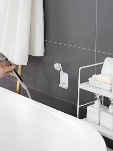 holder hook fleksibel bracket gantungan tempel bidet kepala head jet shower kamar mandi closet wc
