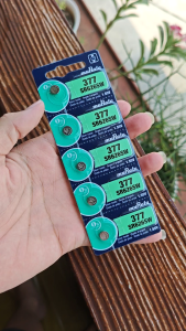 (1 Lembar isi 5 Biji) Baterai jam tangan Murata 377 SR626SW Silver Oxide 1.55V