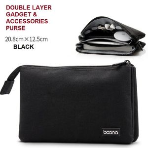 Tas hp gadget  travel accesories [BAONA] DOUBLE Layer ACCESSORIES Digital PURSE