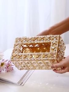 Crystal tissue box Europe style Luxury Paper Towel Crystal Storage Box Home Supplies