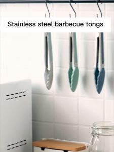 Fried Steak Clip Bread Food Tongs Food Clip Silicone Salad Food Clips Temperature Food Clip Silicone BBQ Grill Clamp