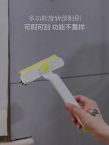 3-in-1 Multi-Function Rotating Crevice Cleaning Brush Kitchen Toilet Tile Joints Dead Angle Crevice Gap Cleaner Brush