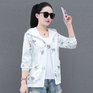 Áo Khoác Chống Nắng in Họa Tiết Mùa Hè 2025 Cho Nữ Dáng Rộng Thoáng Khí Chống Tia UV Mỏng Có Mũ Trùm Đầu Áo Khoác Ngoài Thường Ngày