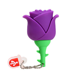 Jaster | Cartoon Rose Pen Drive 64GB Free Key Chain Memory Stick 32GB Creative Gift USB Flash Drive 16GB Silicone Pendrive 8GB U Disk 4GB