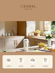 Juice Blender Portable Electric Usb Fruit Juicer Cup Rechargeable Mini Blender Multi-function 350ML