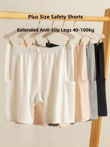 miiow | Plus Size Womens Safety Pants High Waist Short Trousers Anti-Light Walking Bottoms With Pockets Anti-Wear Leggings Underwear