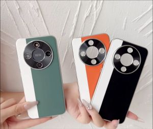 Cho Honor X9d 5G vỏ ống kính kim loại khâu da cứng vỏ điện thoại Bìa