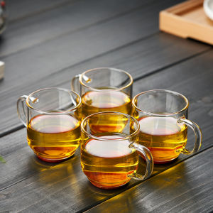 Japanese Style Glass Tea Set Personal Dedicated Gongfu Tea Drinking Cup with Handle Water Cup for Tea Lovers And Owners