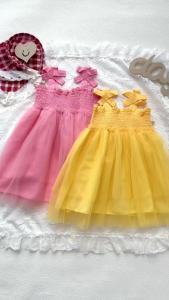 PRINCESS KESLI ชุดเดรสกระโปรง สำหรับเด็กผู้หญิง ชุดเดรสสายเดี่ยวกระโปรงฟรุ้งฟริ้งสำหรับเด็กผู้หญิง 1-9 ปี